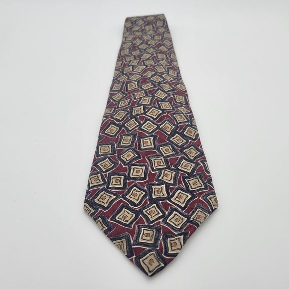 Talbott Studio Men's Geometric Pattern Silk Tie OS - Picture 2 of 6